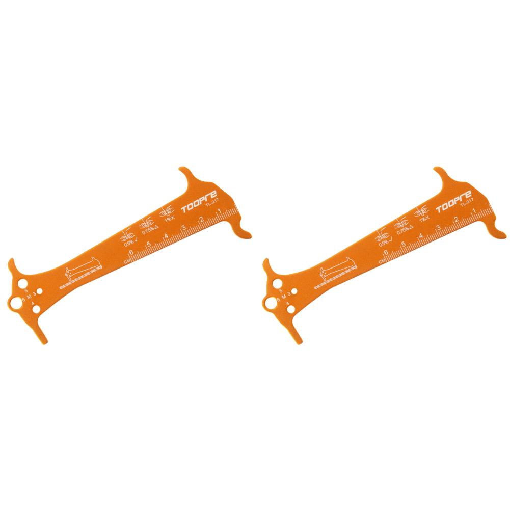 

2pcs MTB Road Bike Chains Gauge Bicycle Chain Wear Indicator Checker Screw Diameter Measurement Ruler Cycling Repair Tool Calipe