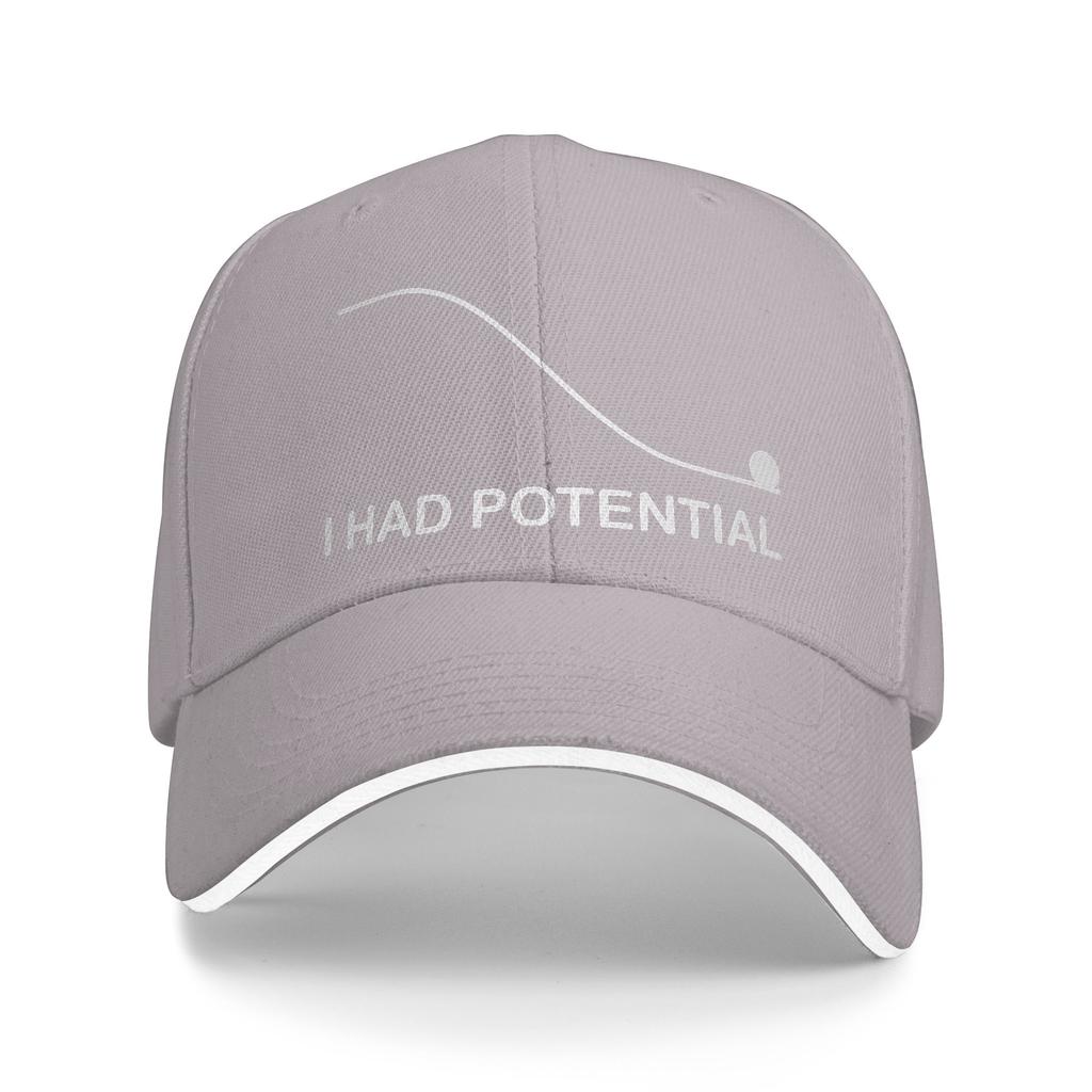 I Had Potential Baseball Cap y2k Funny Women Men Trucker Hat Sunscreen Design Hiking Fishing Baseball Caps Birthday Present
