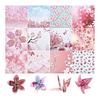 Origami Double-Sided Pattern 100 Sheets 15cm Cherry Blossom Cute Colorful Origami Set Japanese Paper Style Thousand Cranes Chiyogami Decoration DIY
