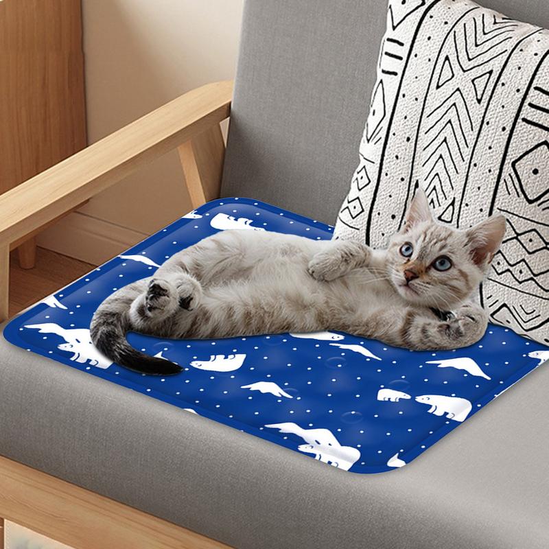 Dog Cooling Mat Heat Relief Cooling Cat Bed Mat Breathable Double Sided Washable Waterproof Non Slip Mattress For Kitten Small