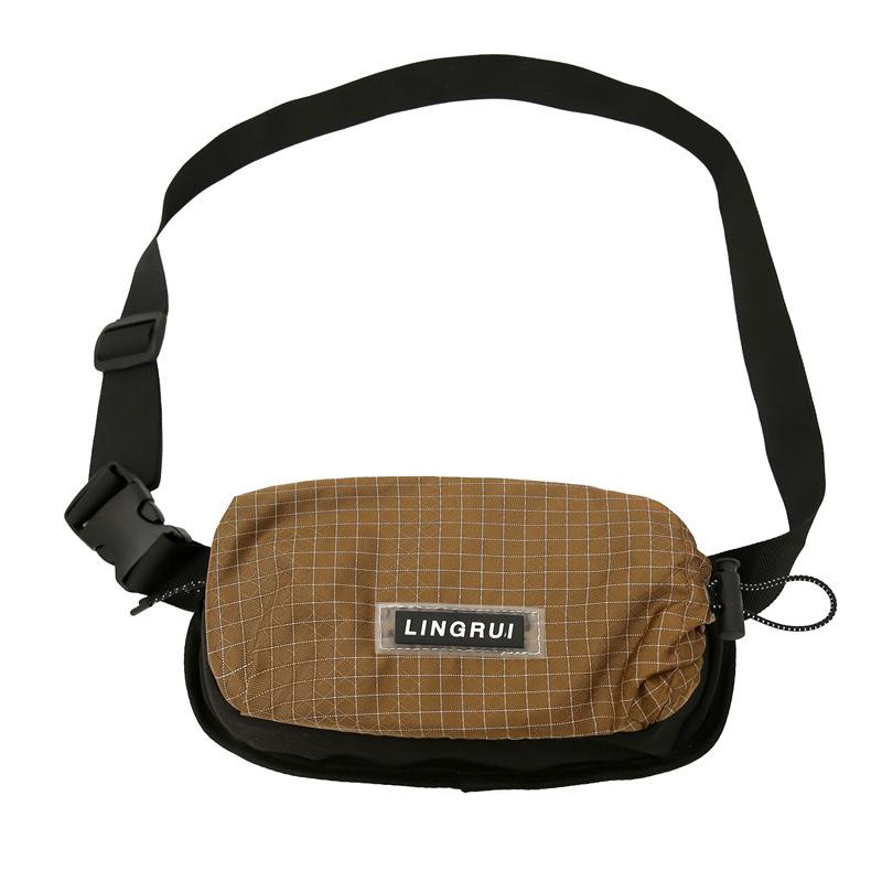 

Унисекс нагрудная сумка Спорт на открытом воздухе Сумка для мобильного телефона Сумка через плечо коричневый