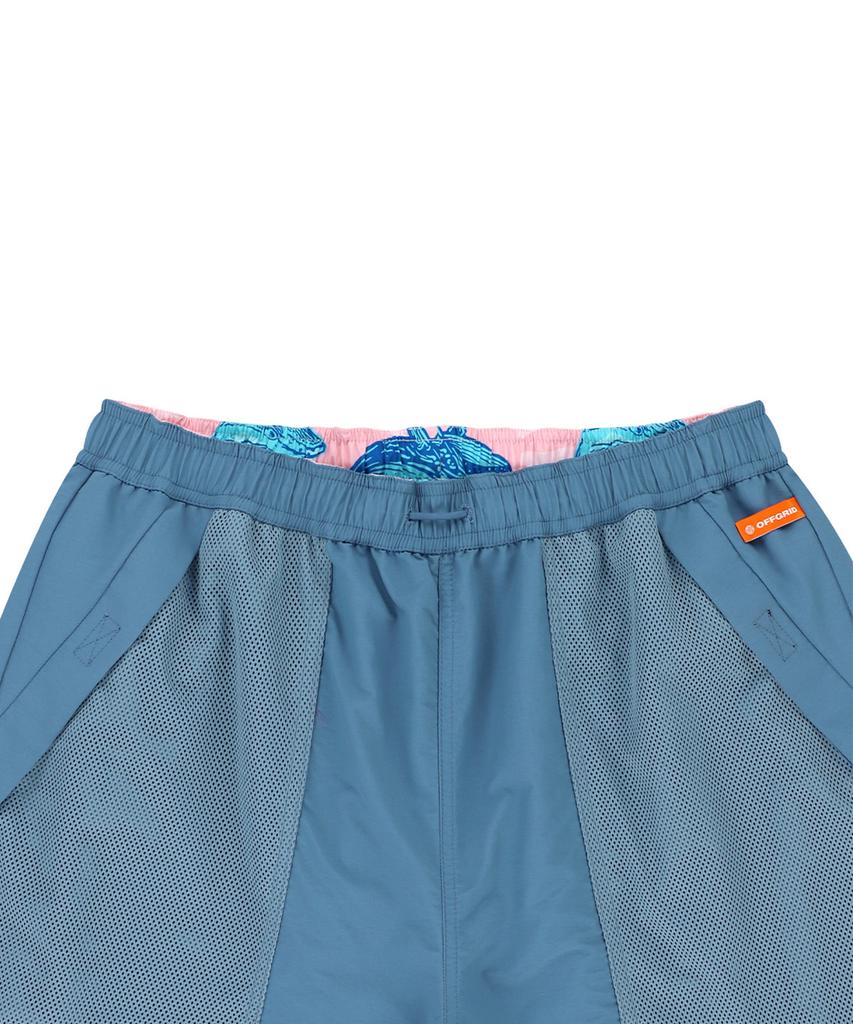 OFFGRID Og Reversible Printed Summer Shorts - Blue