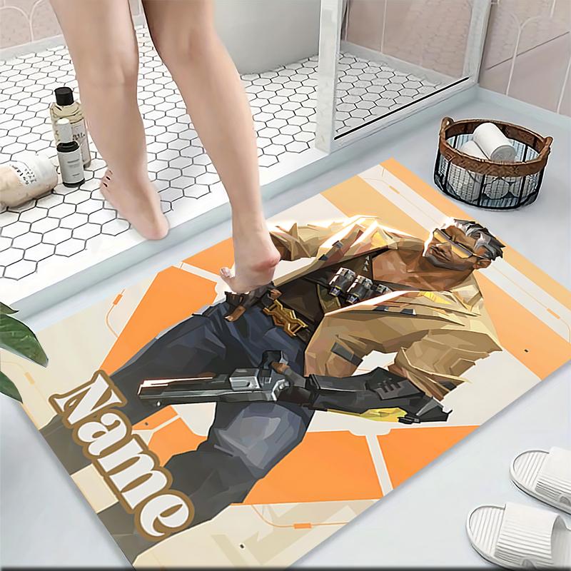 Custom Name Arsenal Roses Artwork Carpet Rug Customizable Soft Washable Anti-Slip Home Living Room Sofa Mats Personalized Rug. 0909140