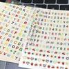 5D Embossed Nail Stickers: English Letters & Arabic Numerals for DIY Nails & Notebooks
