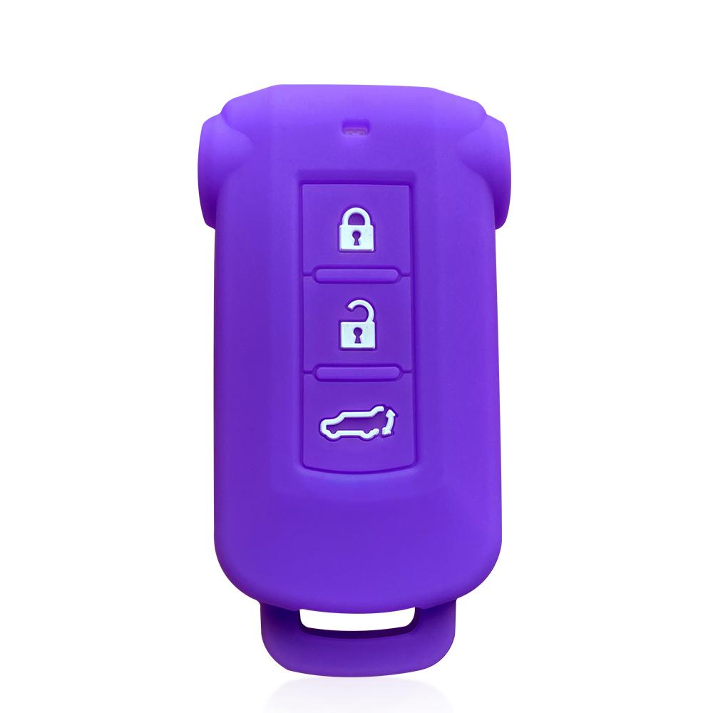 Silicone Car Key Chain Protect Skin Cover Case Keyring for Mitsubishi Outlander Pajero Delica Remote Key Holder Car Assessoires