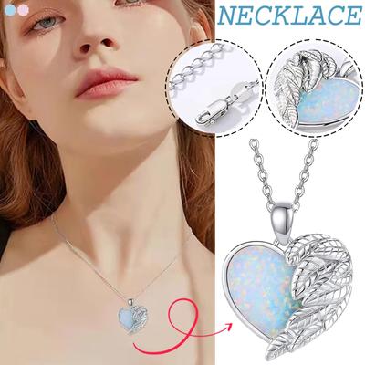 Fashion Love Feather Pendant Necklace Women's Holiday Commemorative Gift