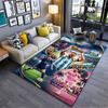 Sports Area Rug, Lionel Messi Career Clubs Argentina Barcelona PSG Inter Miami Trophy Print, Fan Decor, Non-Slip Mat