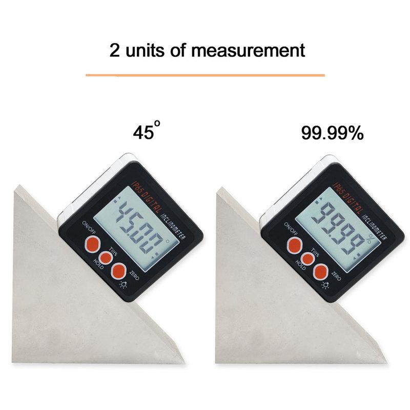 SHANHR IP65 Digital Level Protractor Inclinometer Magnetic Level Angle Meter Angle Finder Level Box Digital Angle Gauge