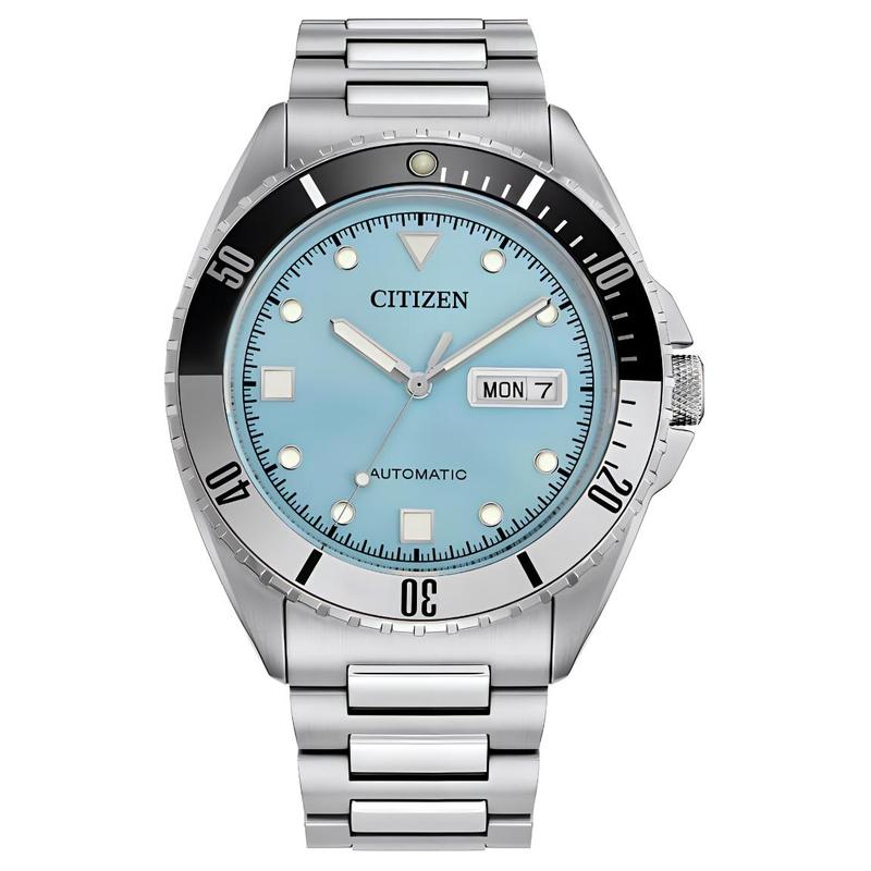 

CITIZEN Waterproof 100 Meters Automatic Steel Strap 42mm Men s Watch Blue Dial NH7530-52L синій