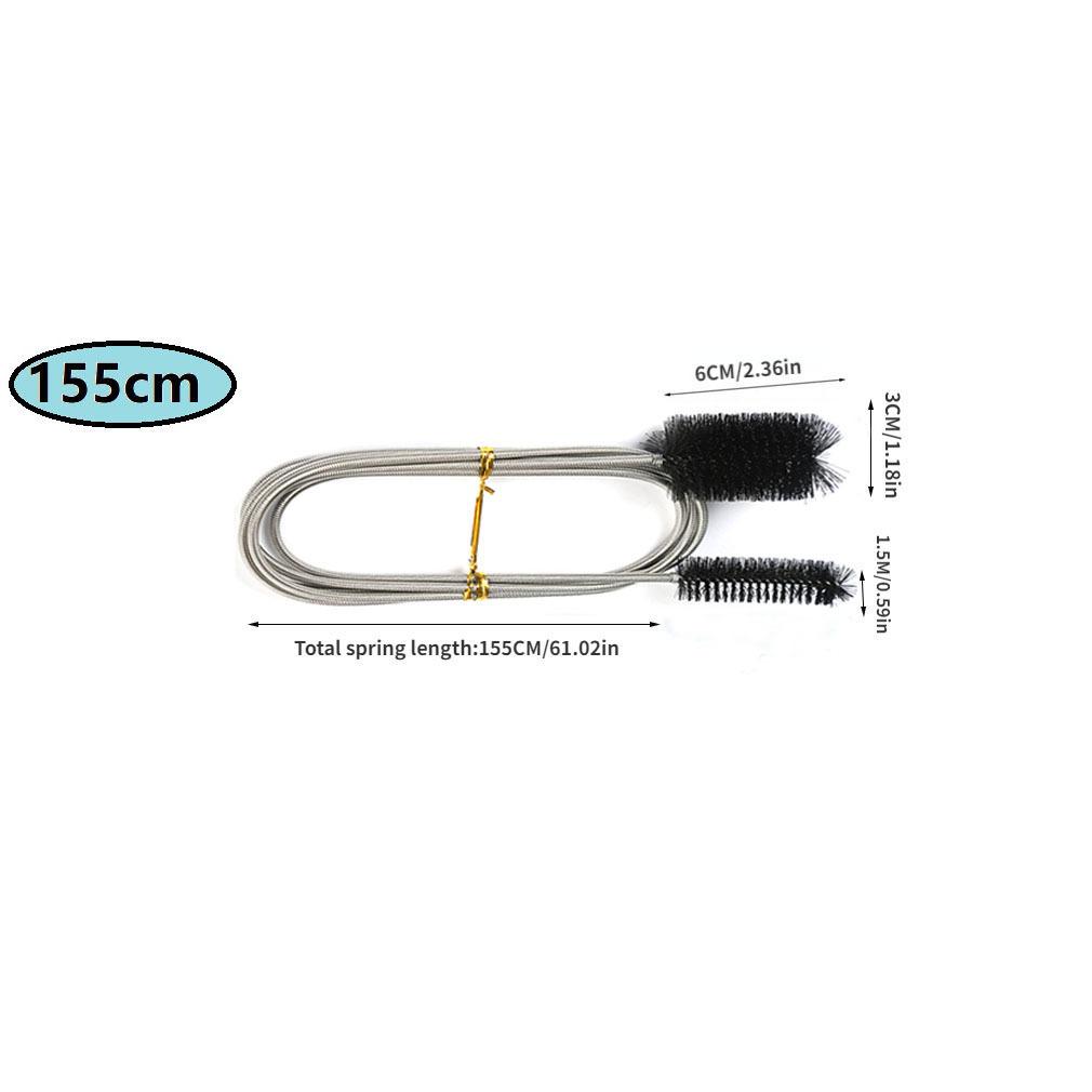 Pipe Cleaning Brush Air Pipe Flexible Double Head Hose Aquarium Accessories Water Tank Cleaner Water Filter Nylon 90/155/200cm/35.43/61.02/78.74inch