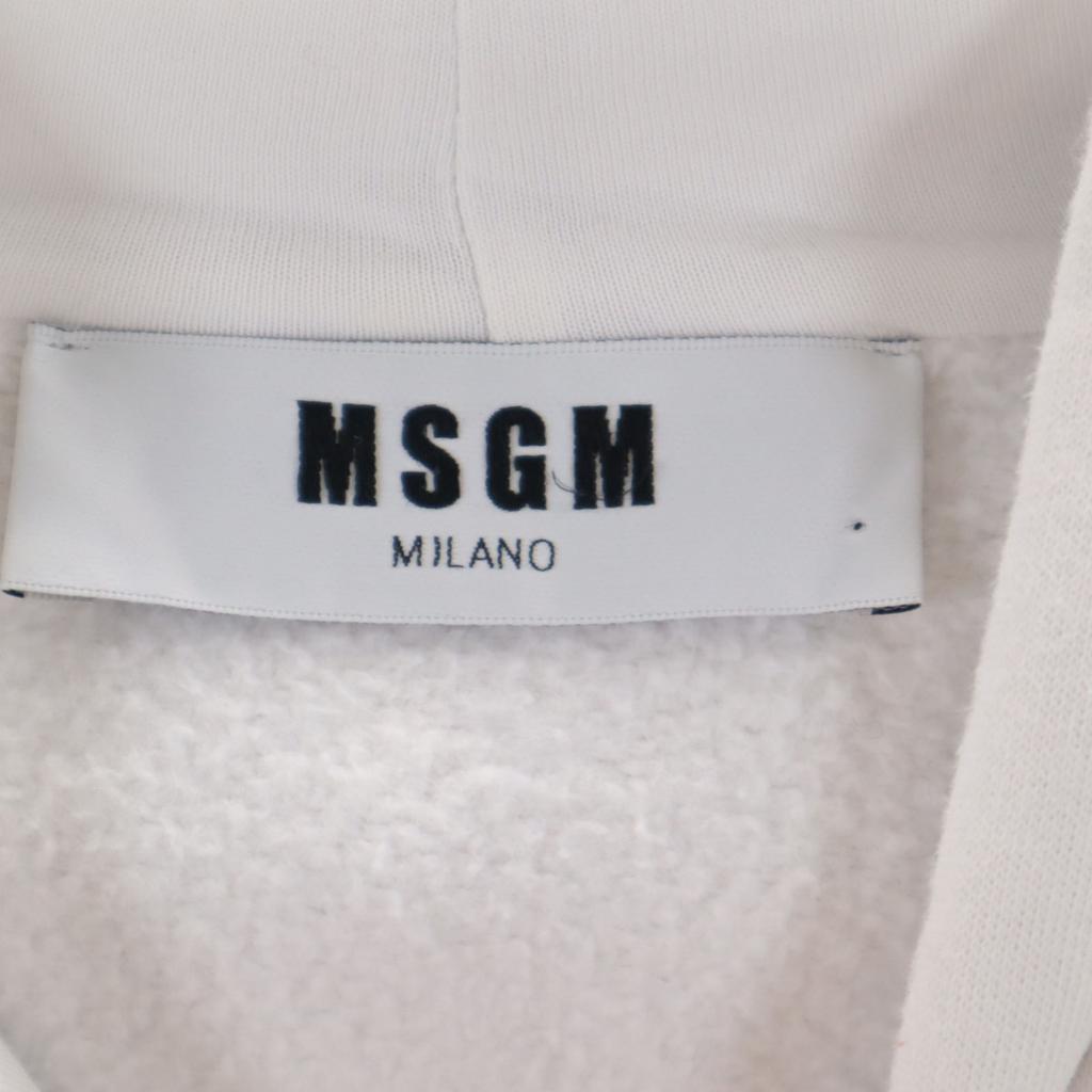 MSGM Made In Italy Long Sleeve Sweatshirts XS White Back Brushed Men's Used