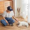1PC Round Cat Scratch Board Hand Woven Rattan Cat Puppy Nest Kitten Scratching Mat  For Cats Dogs