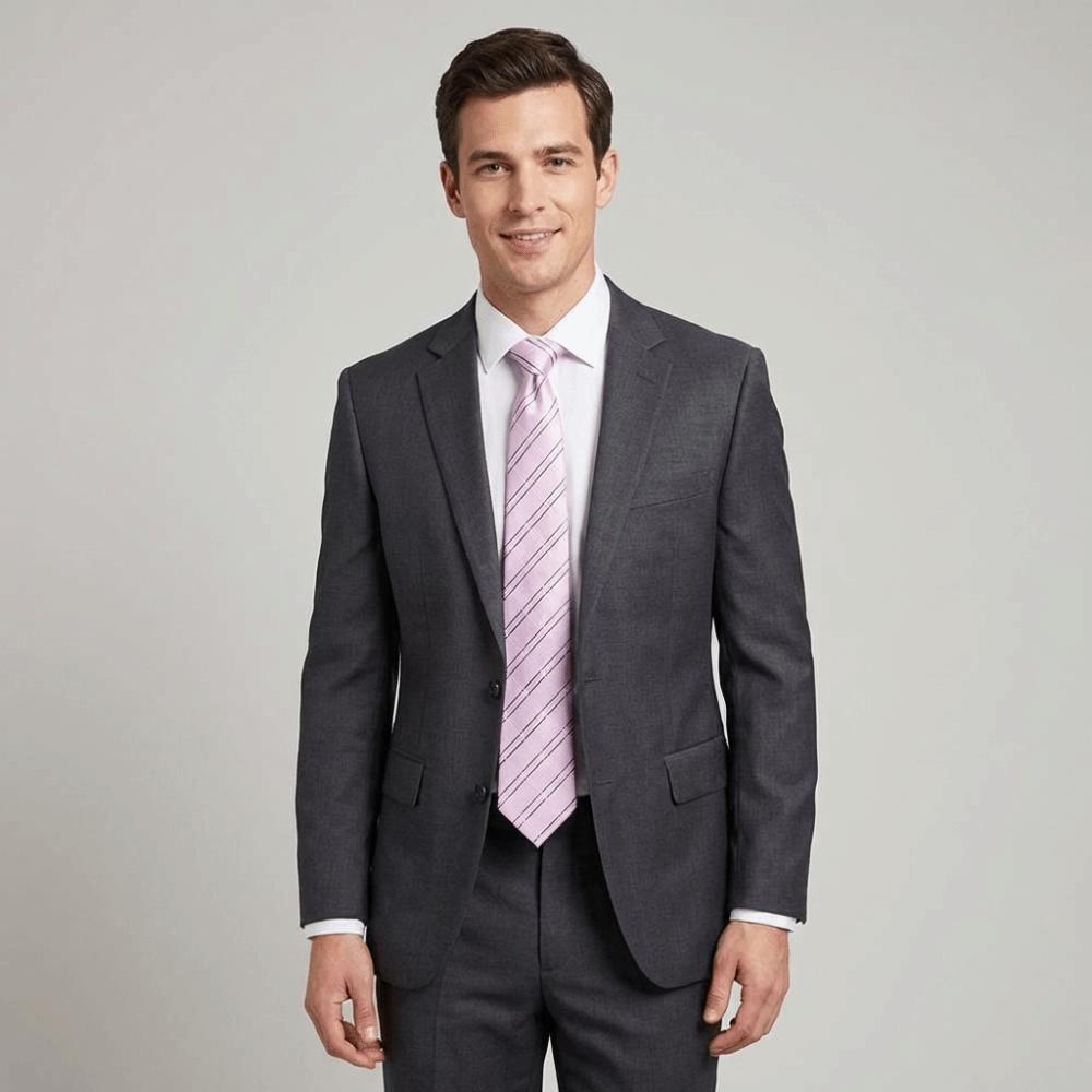 Pink Striped Tie Cloth Shirt Tie Decoration Simple JK Uniform Necktie Uniform Suit