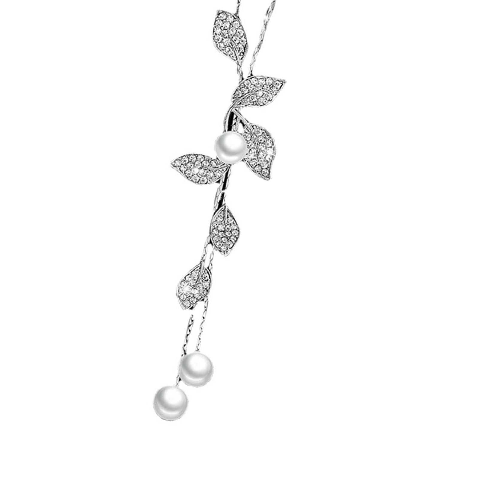 

Кисточки Ожерелье с подвеской Ювелирное изделие для шеи Ожерелье с листьями Ожерелье регулируемой длины Унисекс Ювелирные изделия для вечеринки Повседневная носка белый