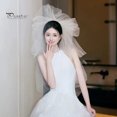 Bridal Veil White Multi-Layered Tufted Wedding Headwear Exquisite Bridal Veil Daily Party Outing Hair Accessories