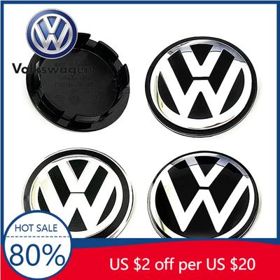 2026 Hot For VOLKSWAGEN VW 20 Pcs 3B7 5G0 6H0 66mm 65mm VW Wheel Center Caps Rim Hubcap Dust-Proof Hub Covers Logo Badge Emblem