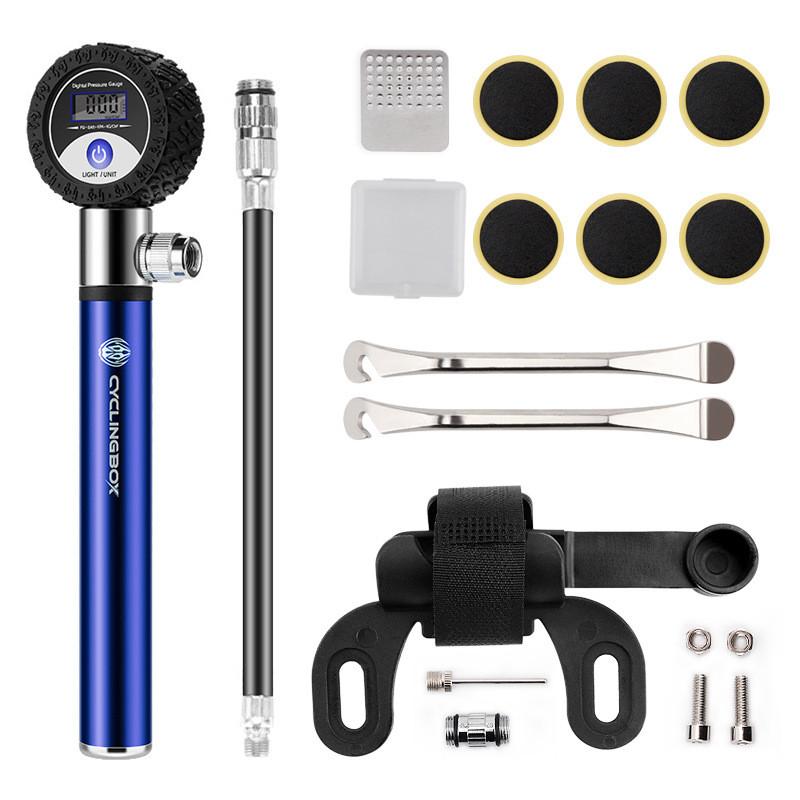 

Manual Bicycle Pump With Lcd Display For Mountain Bike Tire Repair And Portable Use