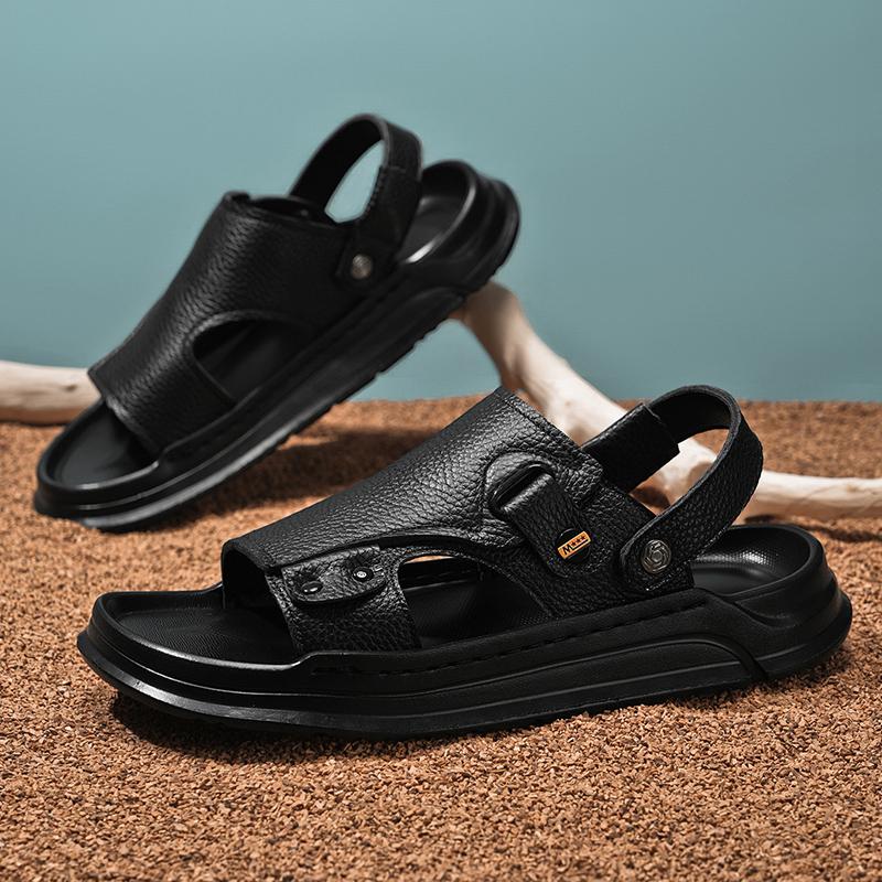 Fashion CYYTL Mens Sandals Outdoor Casual Summer Shoes Beach Walking Slides Slippers Comfort Luxury Designer Lightweight Leather Fashion