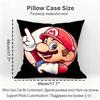 Mario Series Characters Cushion  Household Decoration Linen Sofa Cushion Cover: Skin-Friendly & Breathable with Invisible Zipper