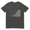 God Guns Trump Freedom Funny Camouflage Pro Gun Usa Flag TShirt