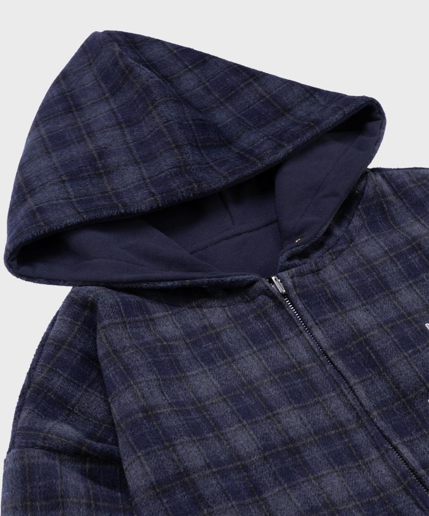Saintpain Sp Check Reversible Zip-Up Hoodie Navy