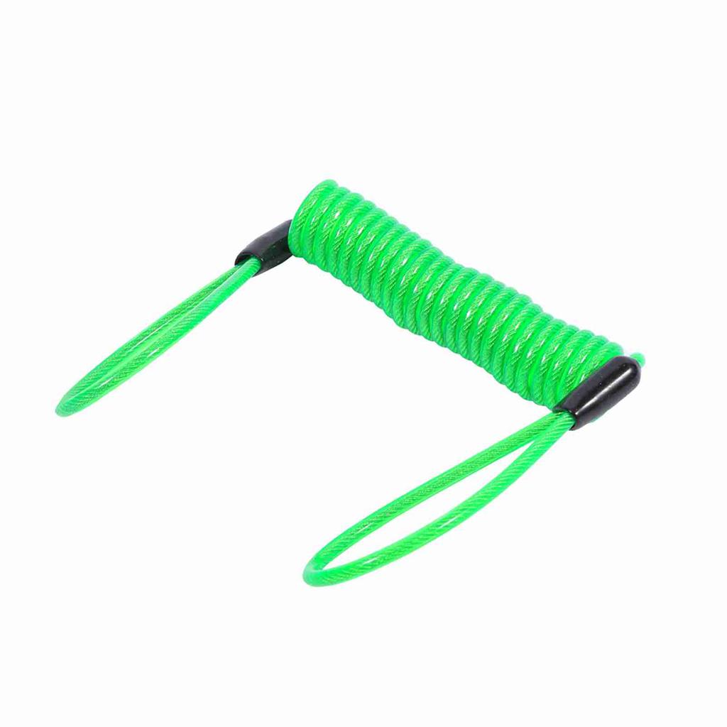 Motorcycle Bike Alarm Disc Lock Antitheft Security Spring Reminder Coil Cable Orange