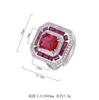 New Women's Fashion Light Luxury Square Micro Inlaid Zircon Ring Square Ring Party Holiday Gift