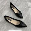 version pointed single shoes women's summer new spring and summer temperament flat bottom nude shoes light mouth soft sole