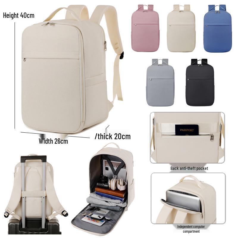 Large Capacity Solid Color Women's Travel Backpack