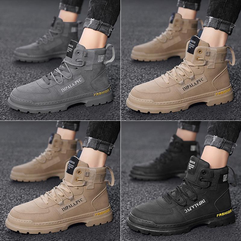 K651 autumn and winter youth fashion Martin boots high-top lace-up men's locomotive boots outdoor leisure student tide shoes