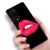 Husă pentru telefon Beauty Red Lips pentru Huawei Honor 60 50 Mate 40 30 20 10 Lite Nova 9 8 Pro 7 SE Y60 30S 8i 7i 5T Premium Black Cover