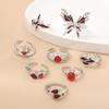 Vibranting Color Sturdy Alloy Butterfly Heart Crosses Rings Jewelry Accessory for Daily Wear and Parties 8pcs Set