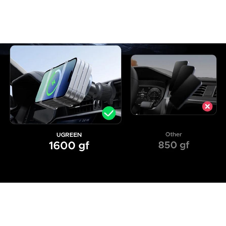 UGREEN Qi2 25W 15W Magnetic Car Phone Holder Wireless Charger Stand For iPhone 17 16 15 Pro Max Charging for Magsafe Car Charger