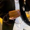 New style press shell candy color saddle bag women's fashi all-round small square bag pure color mobile phe bag shoulder bag