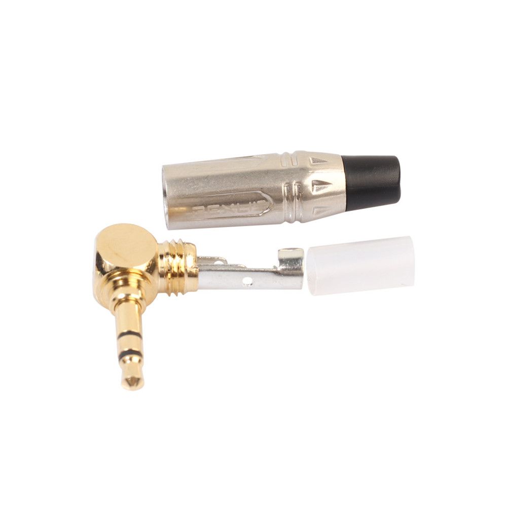 Adapter L-Type Stereo Audio Converter Headphone Adapter Headphone Soldering Connector Right Angle