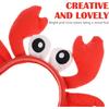 Kisangel Red Crab Headband Plush Eye Crab Hair Hoop Adorable Cosplay Headwear for Cartoon Funny Favors Supplies
