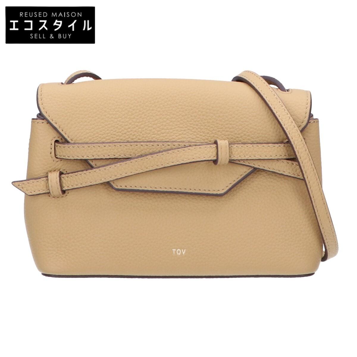 

TOV [Beautiful Condition] MIMI S Cross Ribbon Design Shoulder bag beigeUsed