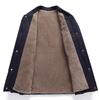 Velvet Cotton Coat for Middle-aged and Elderly Men's New Winter Thickened Cotton Jacket Rabbit Fur Stand Collar Dad Outfit Grandpa Warm Coat