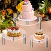Modern Tabletop Show Case Acrylic Cake Stand, Multi-Tier Food Display Clear Cupcake Holder, Sturdy Handcrafted Item Shelf Adjustable Metal Support for