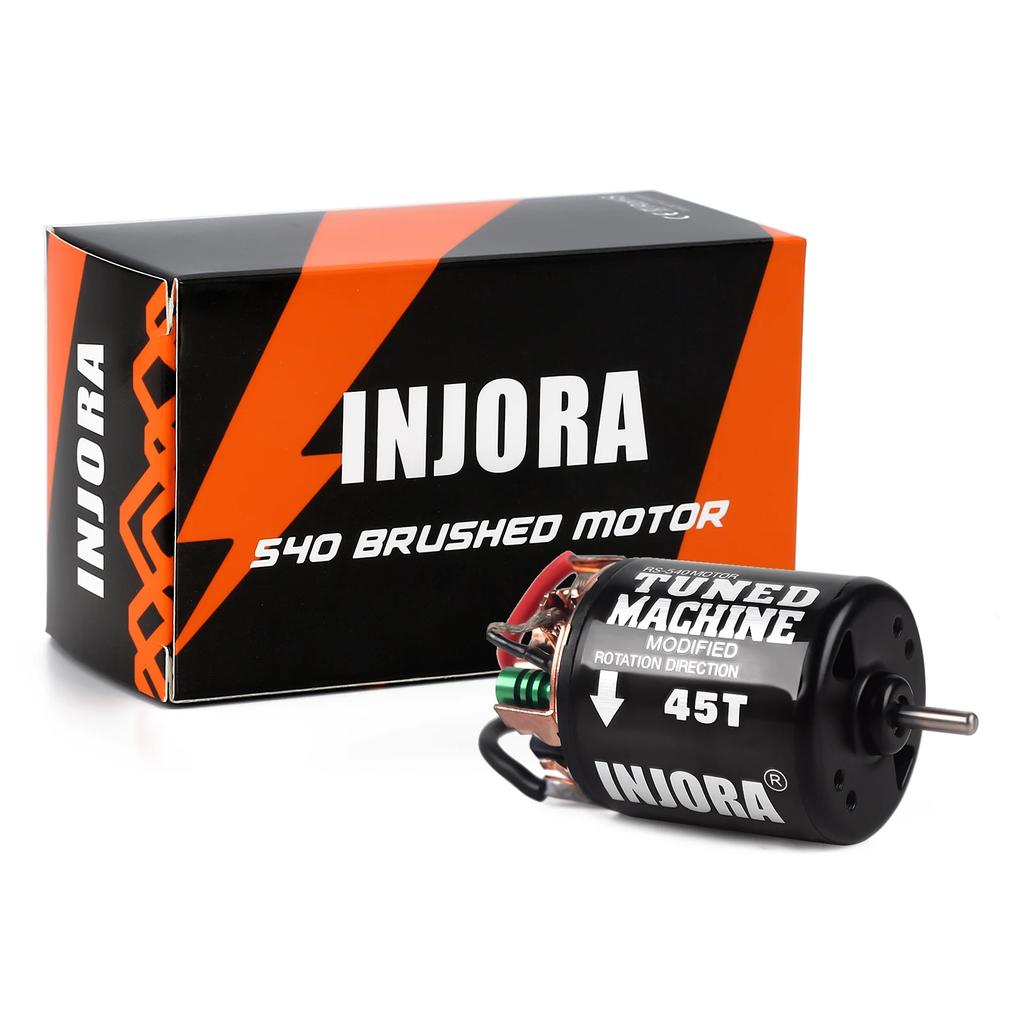 INJORA 540 Brushed Motor Waterproof 13T 21T 35T 45T 55T 80T for 1:10 RC Car Crawler Axial SCX10 AXI03007 90046 Redcat Gen8