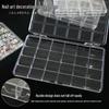 24-Grid Acrylic Nail Art Storage Box with Independent Compartments