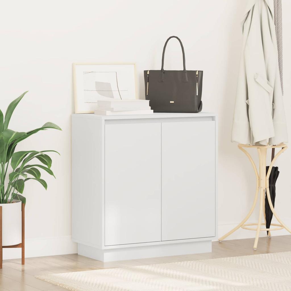 LED Sideboard White 71 x 34.5 x 75 cm Engineered Wood