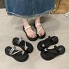 Slippers thick-soled new 2025 fairy style fashion Korean outer wear female summer with skirt cover toe round head cool slippers