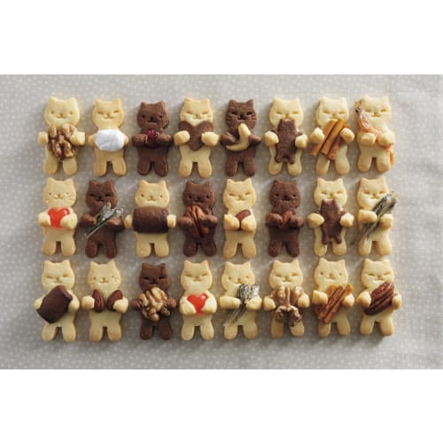 KAI Cookie Mold COOKPAD Cuddling Cat Made In Japan DL8075