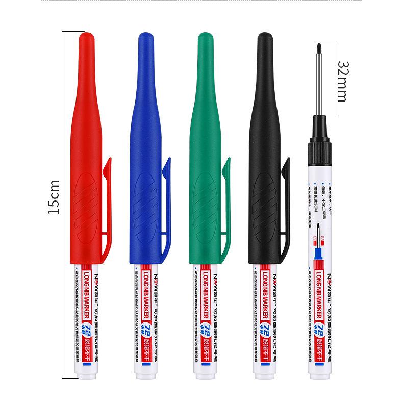 32MM Large Capacity Long Head Markers Woodworking Bathroom Decoration Multi-purpose 3/1Pcs Deep Hole Marker Pens Art Supplies