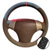 Auto Interior Accessories Hand Stitched Perforated Soft Suede Leather 2008 - 2010 Steering Wheel Cover For Hyundai Elantra