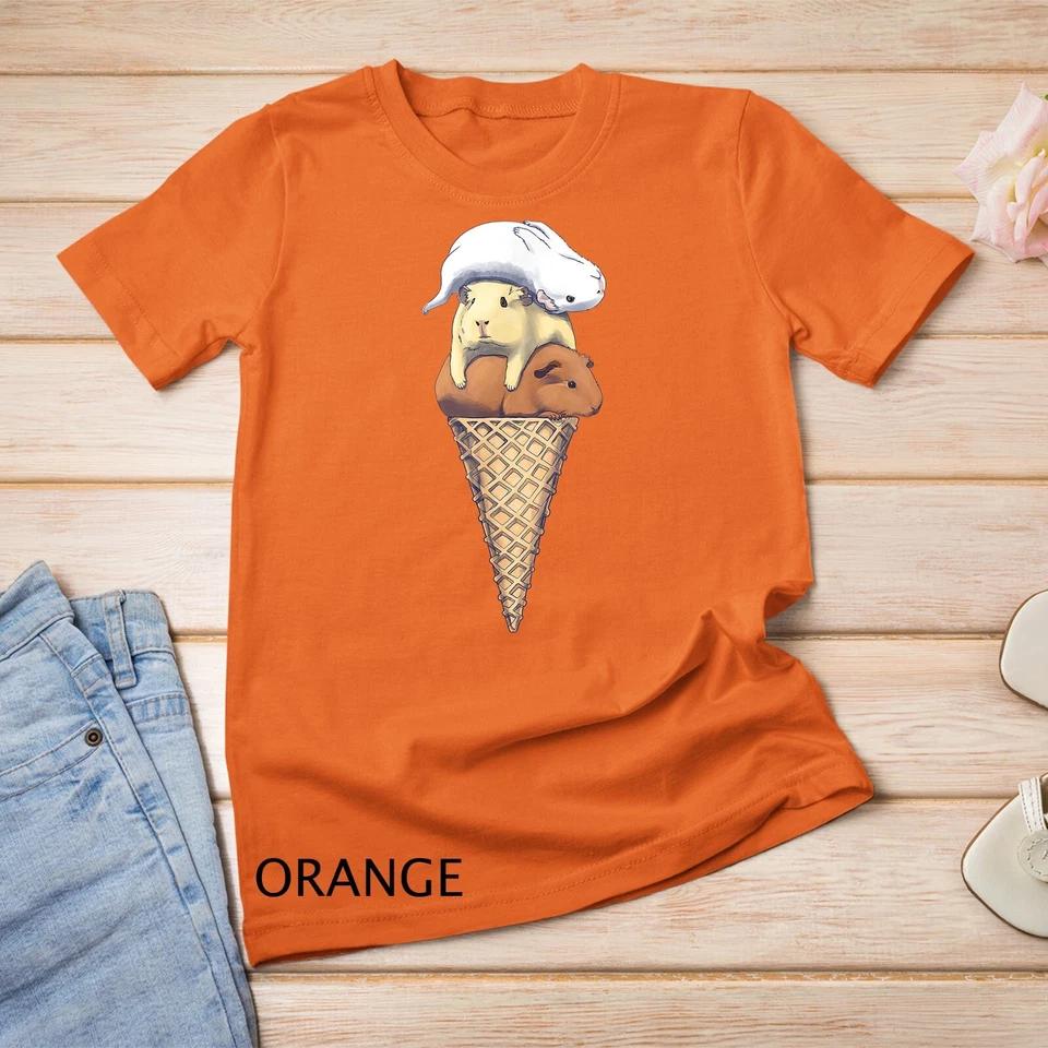 Funny Guinea Pig Ice Cream Unisex T-shirt 7 4XL