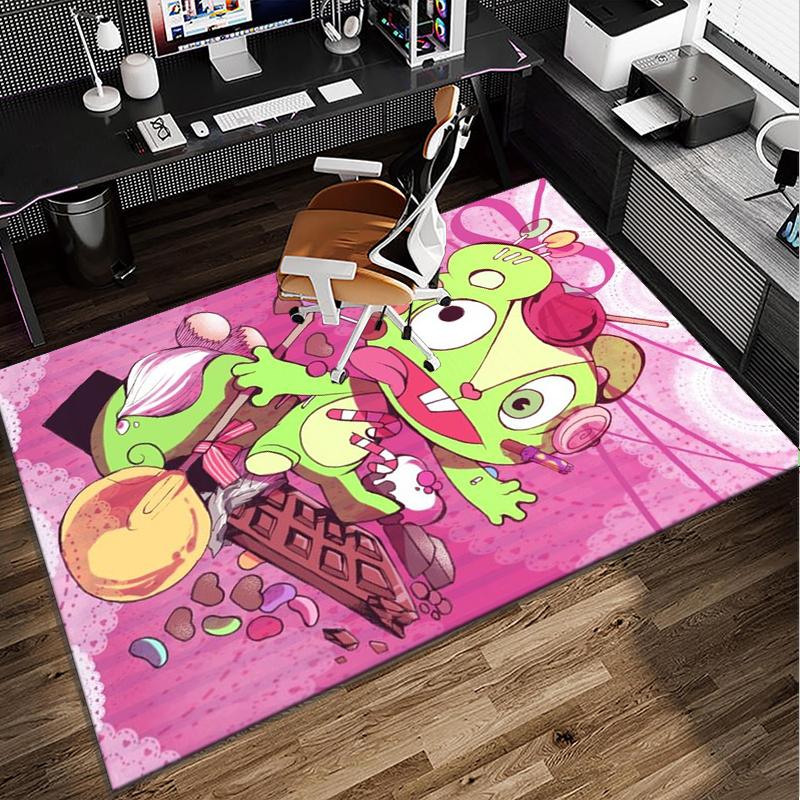 Happy Tree Friends Anniversary Office Rug Chair Mat, Game Carpet, Suitable for Front Door, Bedroom, Living Room, Desk, Holiday Gift
