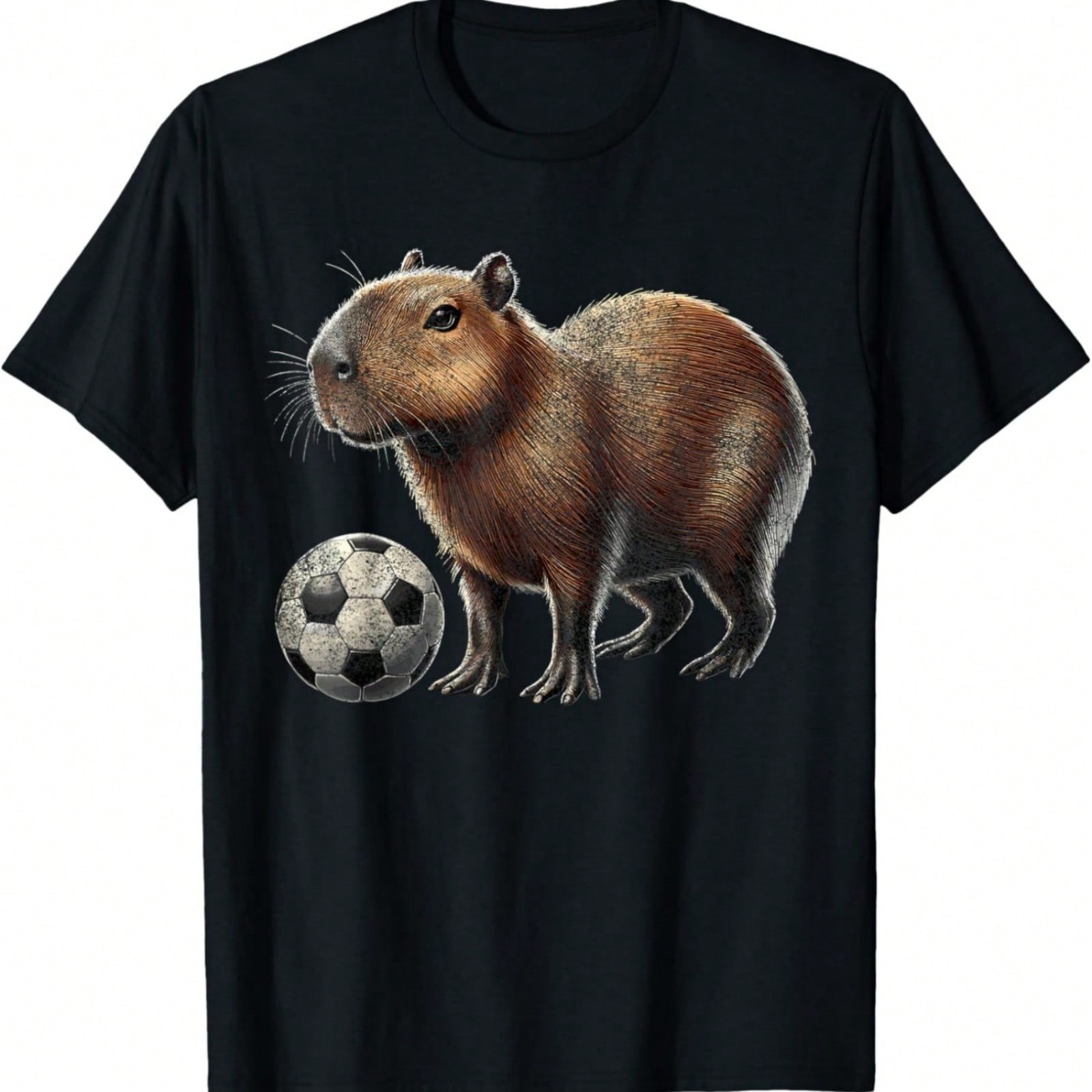 Retro Capybara Soccer T-Shirt S разноцветный