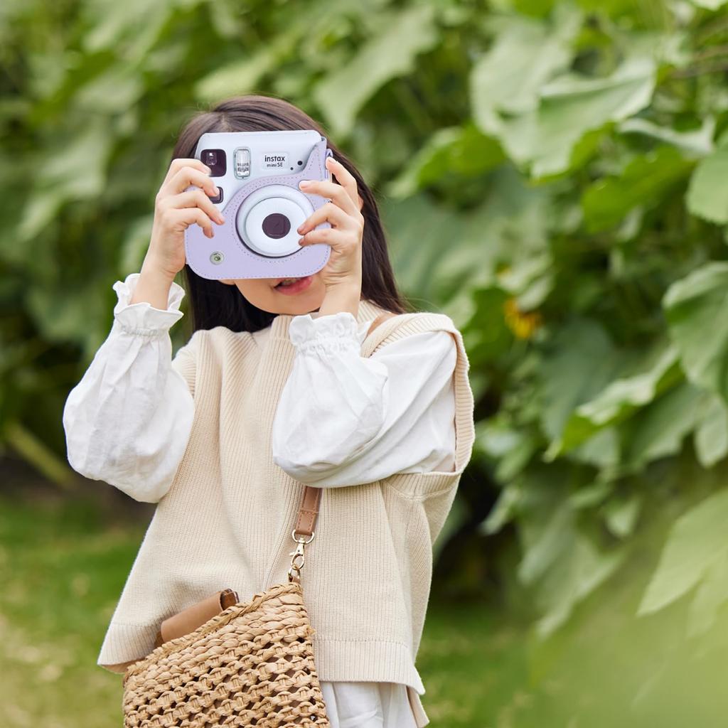 RIEIBI Schutzhülle aus PU-Leder für Fujifilm Instax Instax Mini-Kamera, verstellbare Schultertasche für Instax Mini-Kamera SE/7+ – Gurt, SE/7+ Hülle,
